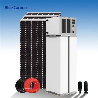 Sistema di batterie domestiche per centrale solare monofase in carbonio blu da 12 kW